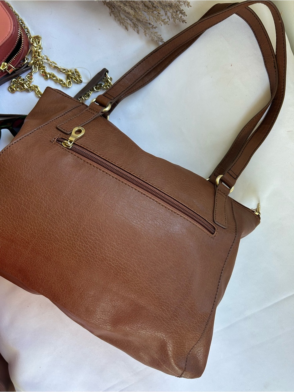 Relic Brown Multi-Panel Leather Tote Bag - Picture 10 of 11
